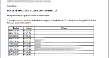 Mencetak peringatan mesra lewat guru dan kakitangan