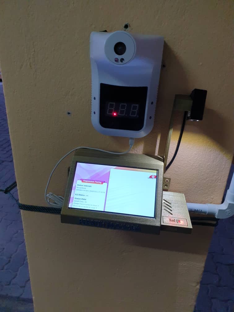 Kiosk kehadiran QR PEPATIH MySekolah dan Suhu